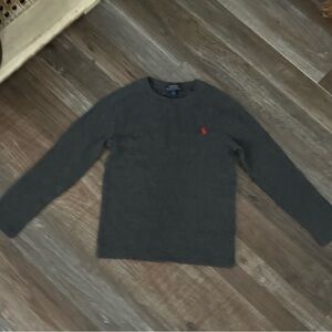 $12 Kids Long-Sleeve waffle thermal Crewneck T-Shirt POLO RALPH LAUREN k3